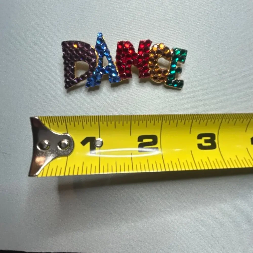 Rainbow Dance rhinestone UltraCraft vintage brooch gold tone